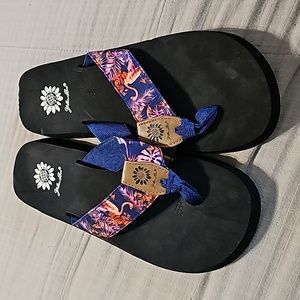 Yellow Box Flip Flops